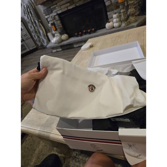 Moncler Hevea Chelsea Boots Black Leather Slip On Size EU 38 Ankle NIB 990 MSRP - Picture 5 of 11